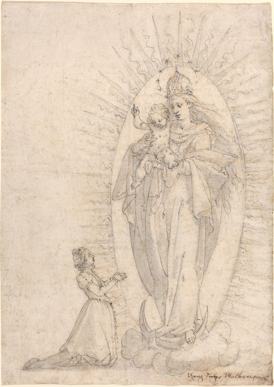 Madonna e bambino che appaiono a un supplicante da Georg Neher