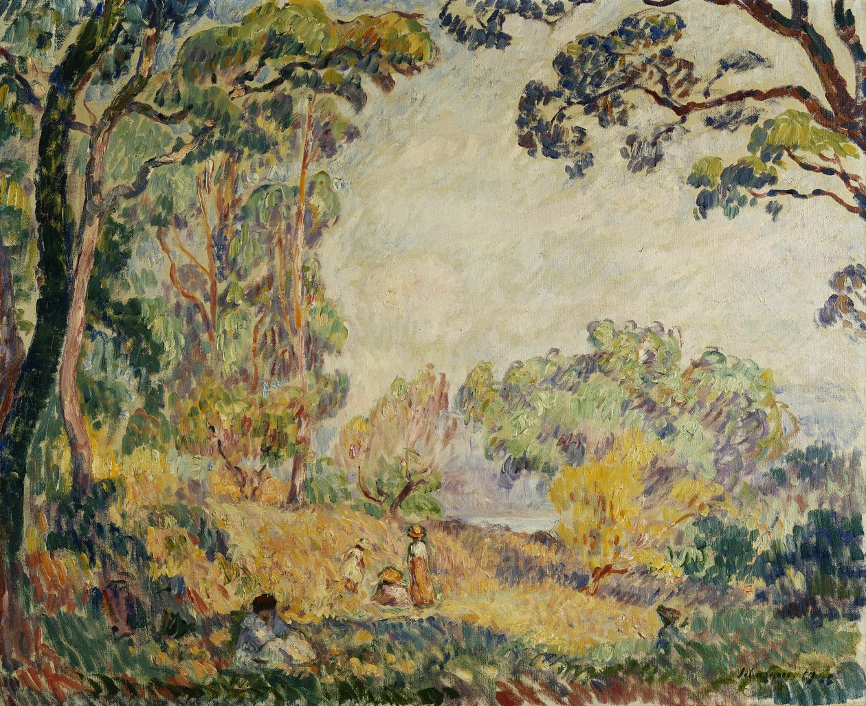 Donne e ragazze in campagna; Femmes et Fillettes dans la Campagne, 1906 da Henri Lebasque