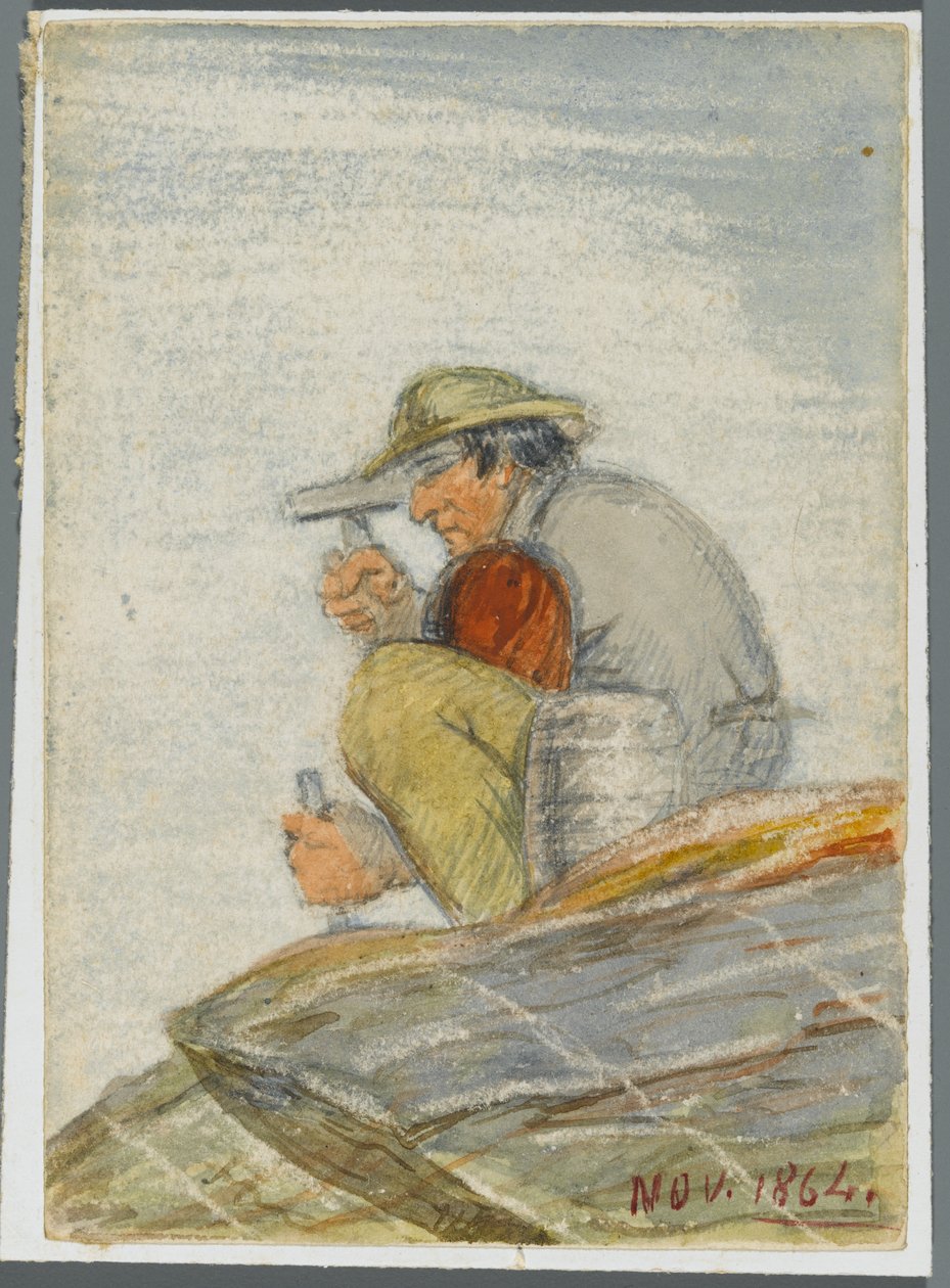 Lavoratore della pietra, 1864 da Karl L.H. Mueller