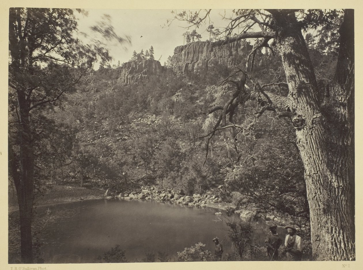 Vista sul lago Apache, Sierra Blanca Range, Arizona da Timothy O