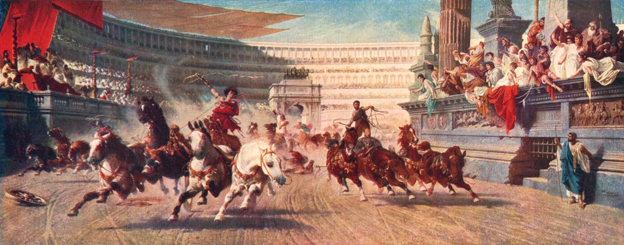 Corsa di carri romani, Circo Massimo, XX secolo da Unbekannt