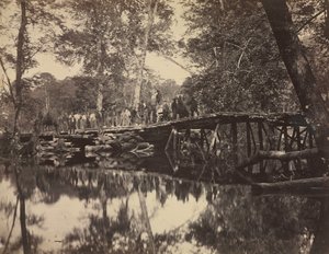 Ponte militare, attraverso il Chickahominy, Virginia, 1862