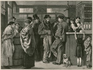 Un Pomeriggio di Domenica in un Gin Palace, disegnato dal vivo