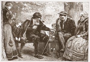Sotto i tigli, illustrazione da The History of Protestantism di James Aitken Wylie, pub. 1878