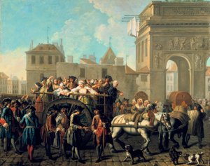 Trasporto di prostitute alla Salpêtrière, c1760-1770