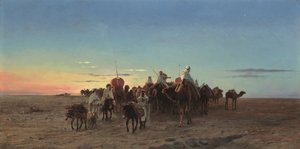 La carovana al crepuscolo