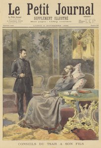 Lo zar morente Alessandro III di Russia che dà consigli a suo figlio