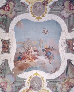 Scena mitologica con lo zodiaco