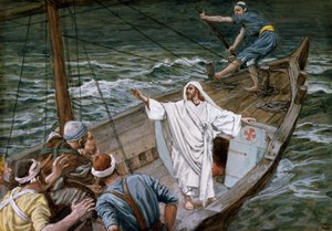 Cristo calma la tempesta, illustrazione per La vita di Cristo, c.1886-94