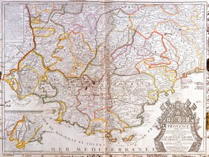Mappa della Provenza (Francia)
