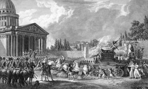 Trasporto delle ceneri dello scrittore Voltaire al Pantheon, Parigi