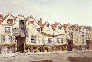 Veduta di Negozi e Case, Bermondsey Street, Bermondsey, Londra