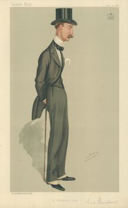 Il Diritto Onorevole Lord Sandhurst, figlio di un soldato, 22 giugno 1889, caricatura di Vanity Fair