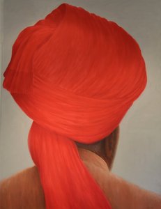 Grande turbante rosso