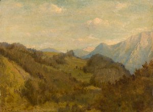 Vicino a Oberaudorf, sullo sfondo il Zahmer Kaiser e il Tiroler Heuberg