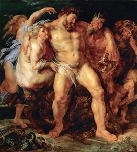 Ercole ubriaco, guidato da una Ninfa e un Satiro, ca 1614