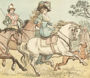 Cavalca un cavallo a dondolo fino a Banbury Cross