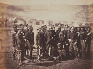 Colonnello Doherty, Ufficiali e uomini del 13º Reggimento di Dragoni Leggeri, da un album di 52 fotografie associate alla Guerra di Crimea, 1855