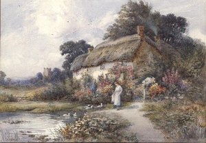 Cottage con tetto di paglia, Ringwood, Hampshire