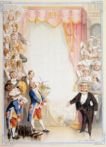 Menu vuoto - cromolitografia, fine XIX secolo