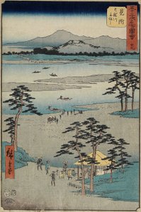 No.29 Traghetto sul fiume Tenryu, Mitsuke, luglio 1855