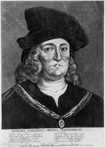 Theophrastus Bombastus von Hohenheim Paracelsus, alchimista e medico svizzero, XVI secolo