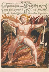Il Primo Libro di Urizen, Tavola 15, "8. Il globo di sangue vitale tremava..." (Bentley 18)