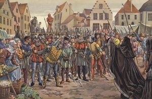 Maria, Duchessa di Borgogna, che implora il popolo di Gand per la vita di due consiglieri di suo padre che erano stati in corrispondenza con il re Luigi XI di Francia